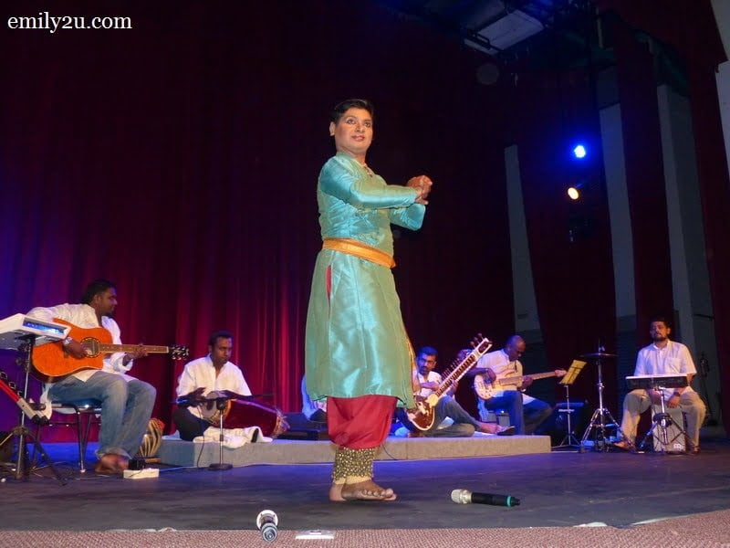 1. Kathak dancer Nitin P. Shirale backed by Pandavas Fusion Band, led by sitarist Kalai