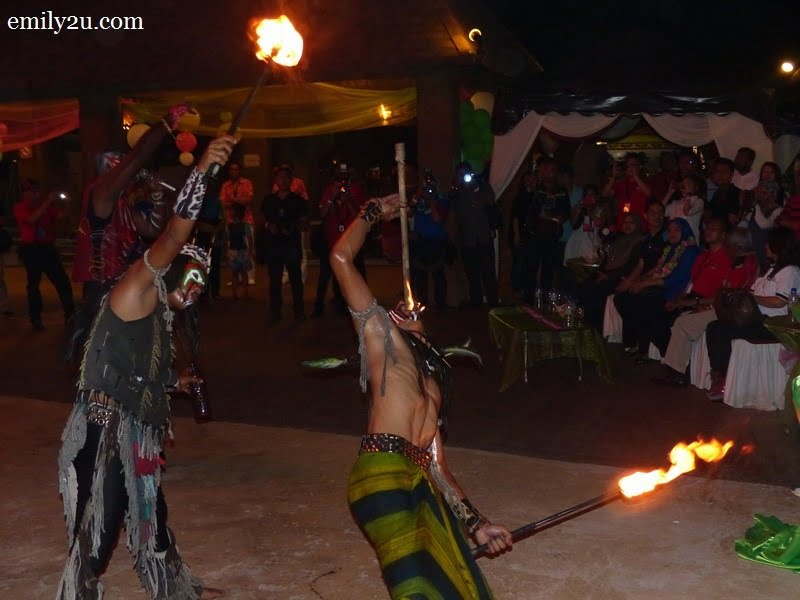 1. fire-eating as part of the performance by The Lost World Flaming Percussions