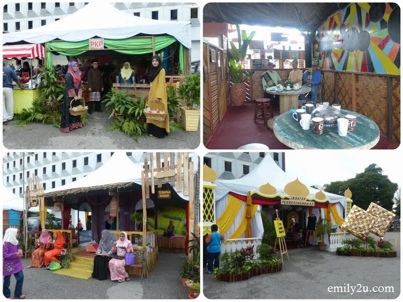6. some of the decorated food booths by MBI departments