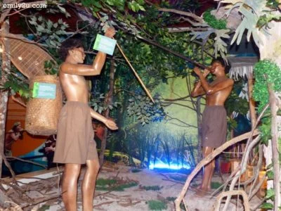 4. a diorama of Orang Asli hunters