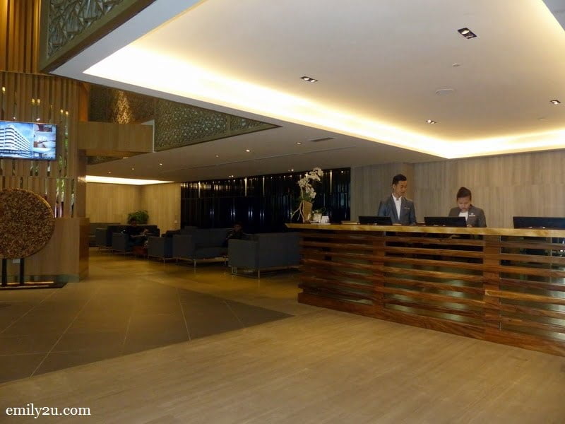 1. reception counter and lobby of Oasia Suites Kuala Lumpur