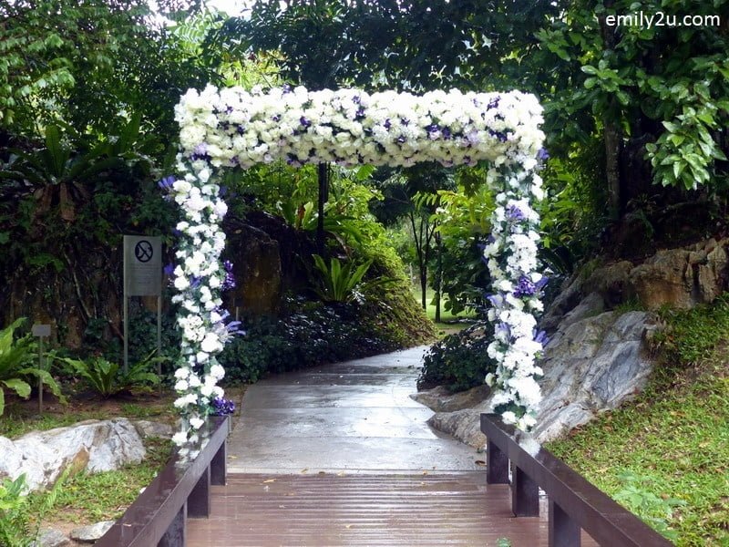 2. floral arch that leads to the secret garden