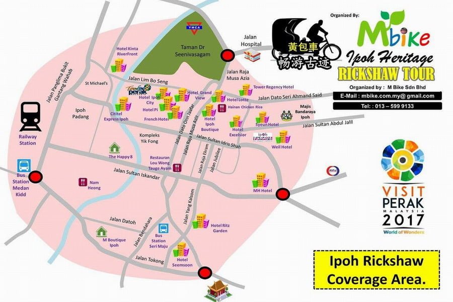 4. Ipoh rickshaw coverage area