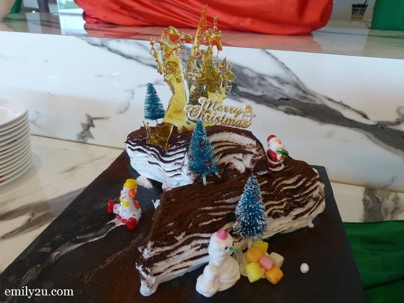 8. Yule log cake