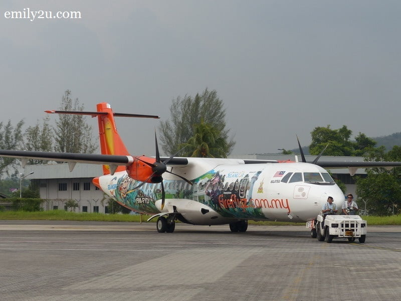  1. the Firefly flight from Singapore touches down at Subang SkyPark Airport