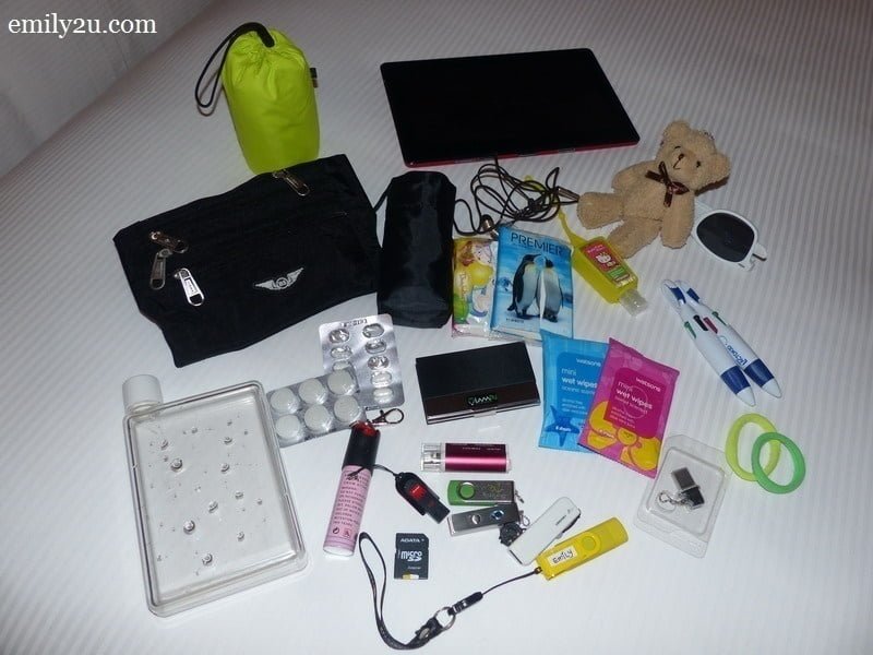 1. all the things in my travel backpack