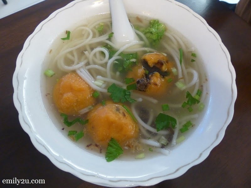 5. soup noodles with sweet potato balls