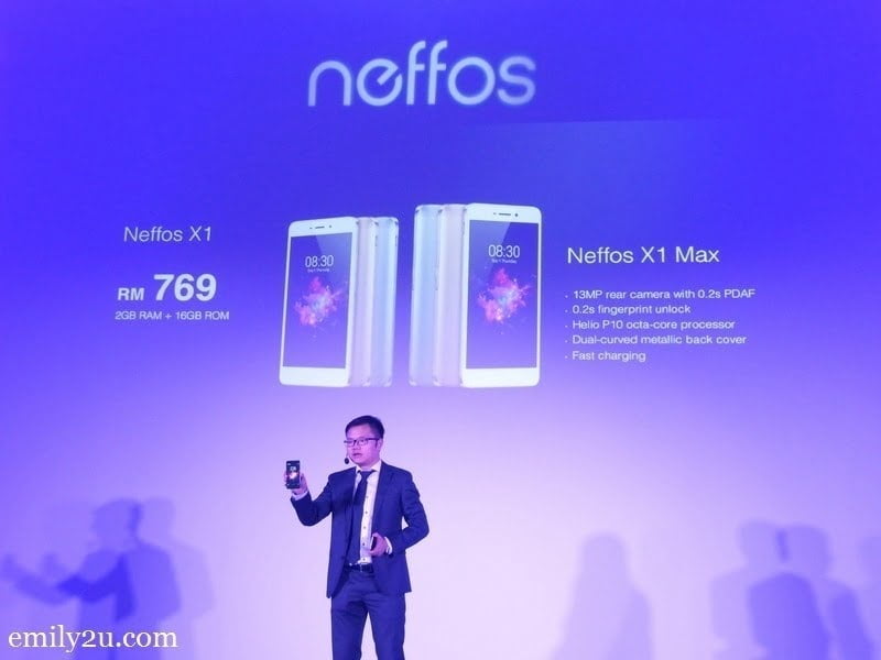 7. Neffos Sales Director, Robert Hu, announces the prices of the two new devices