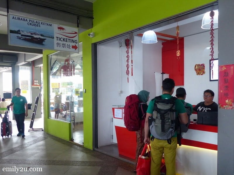  2. ticket counter of Alibaba Pulau Ketam Cruises Services