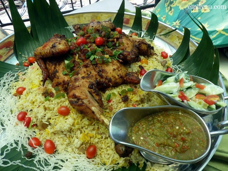2. nasi mandy topped with chicken yoghurt