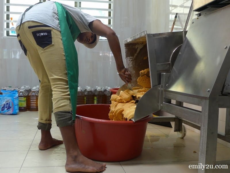 5. a worker prepares the dough