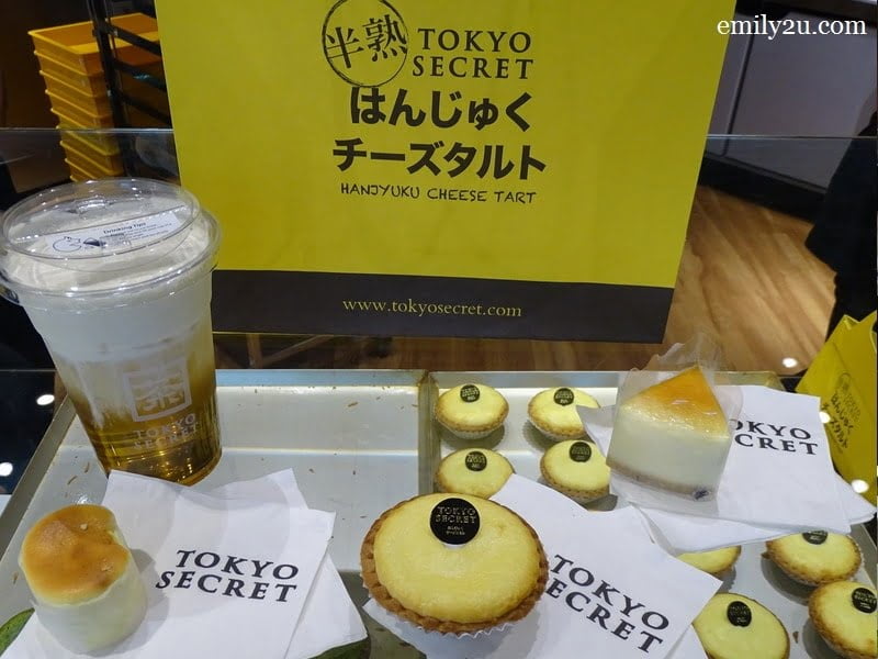  2. L-R: Oolong Cheese Creama, Hanjuku Cheese Cake, Hanjuku Cheese Tart & Cheese Cake