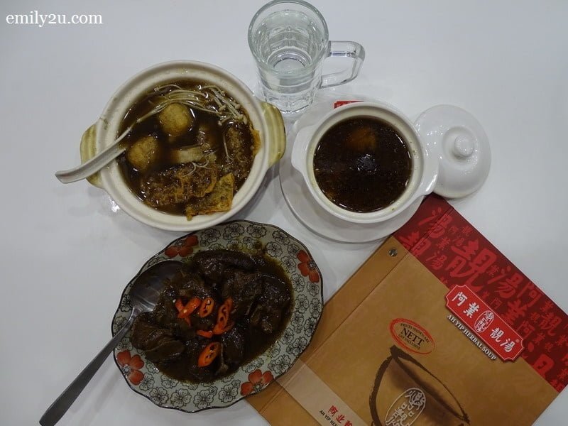 6. clockwise from top: Ipoh Bak Kut Teh, Ginseng Stew Chicken Soup & Bean Paste Duck
