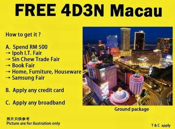 free 4D3N Macao tour