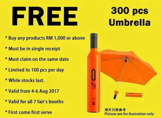free 300 umbrellas
