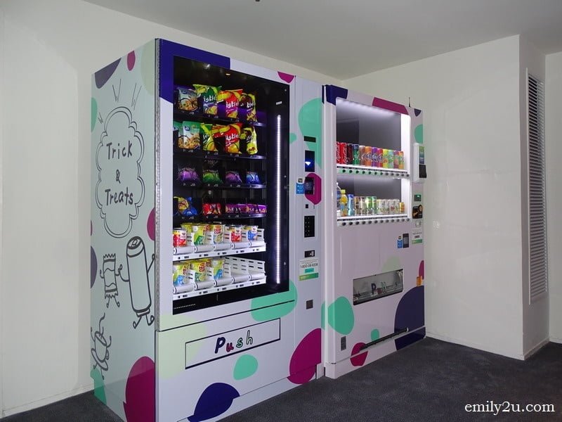 25. vending machine along the corridor for guests who feel peckish at night