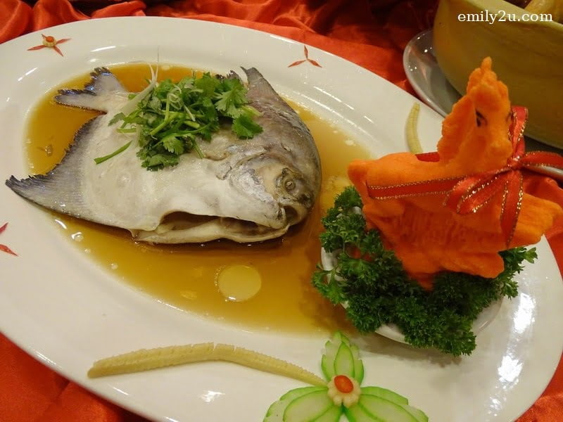 14. Menu C - Steamed Pomfret Fish in Quality Soy Sauce