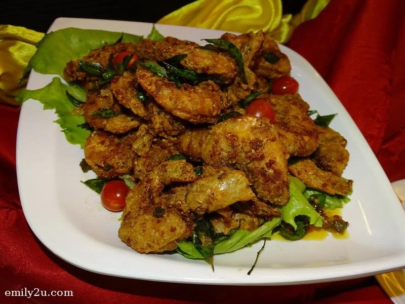  9. Prawns with Salted Eggs 