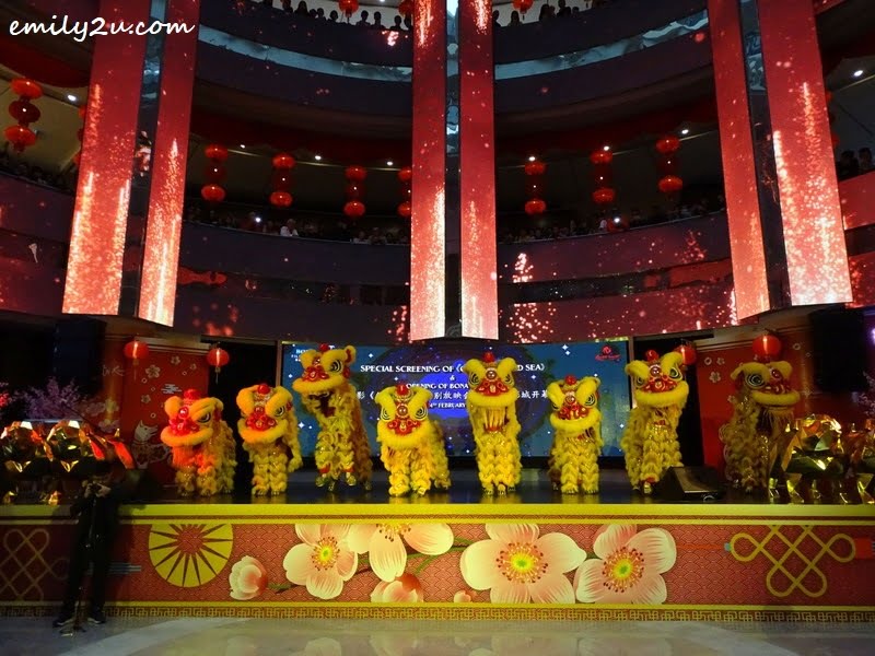  6. lion dance performance by 8 lions to signify prosperity