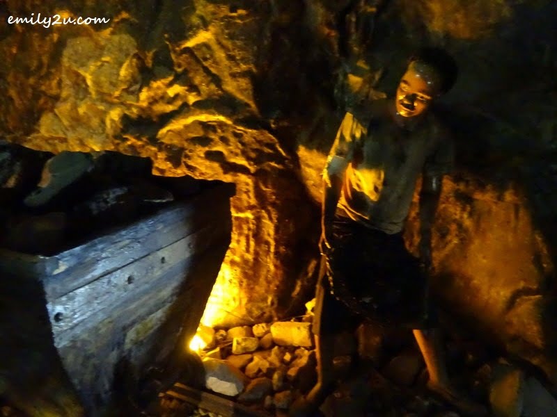 12. replica of an underground coal mine scene