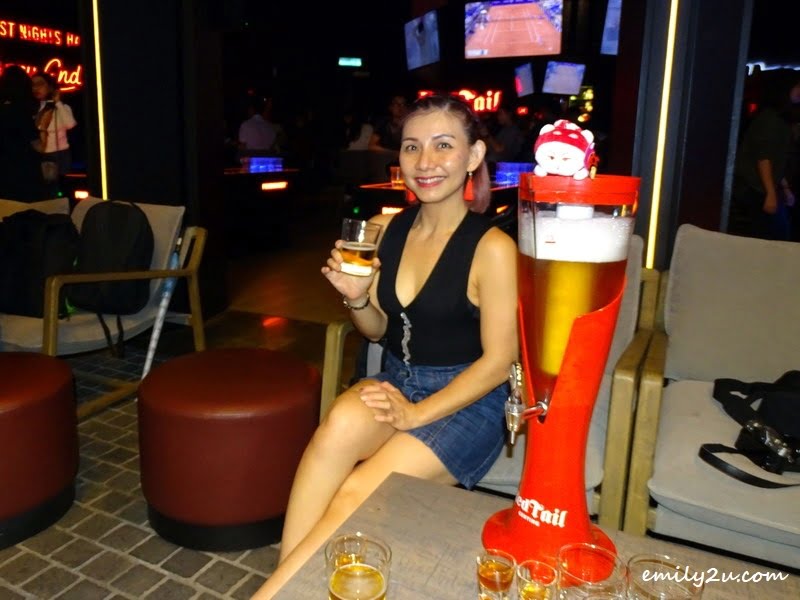  5. Elana Khong enjoys a drink