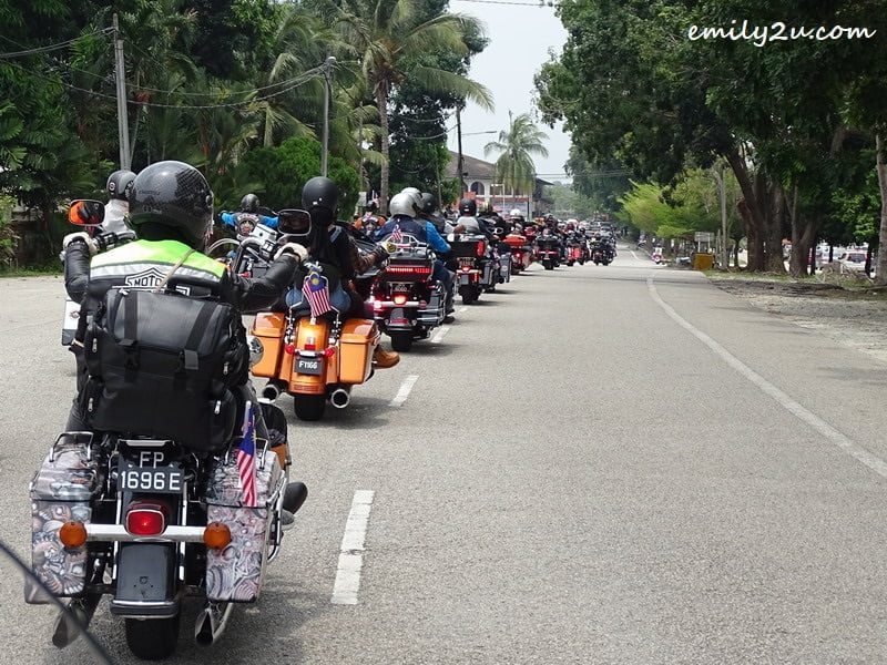  35. part of the 6km convoy of Harley bikes
