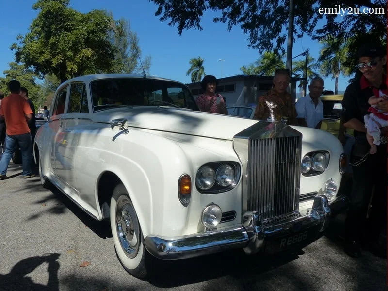 3. and a gleaming white Rolls Royce Silver Cloud