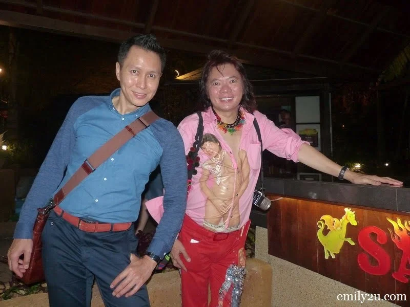 12. flamboyant blogger Dato' Kee Hua Chee (R) and his friend at the launch event