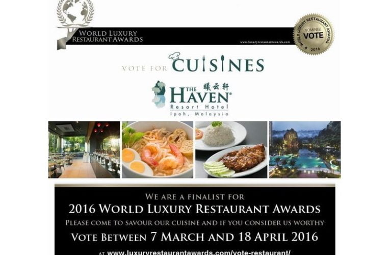 Vote for Cuisines in the 2016 World Luxury Restaurant Awards
