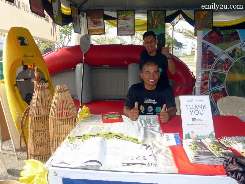 6. booth by Nomad Adventure with my guide Soleh (standing) and his colleague 