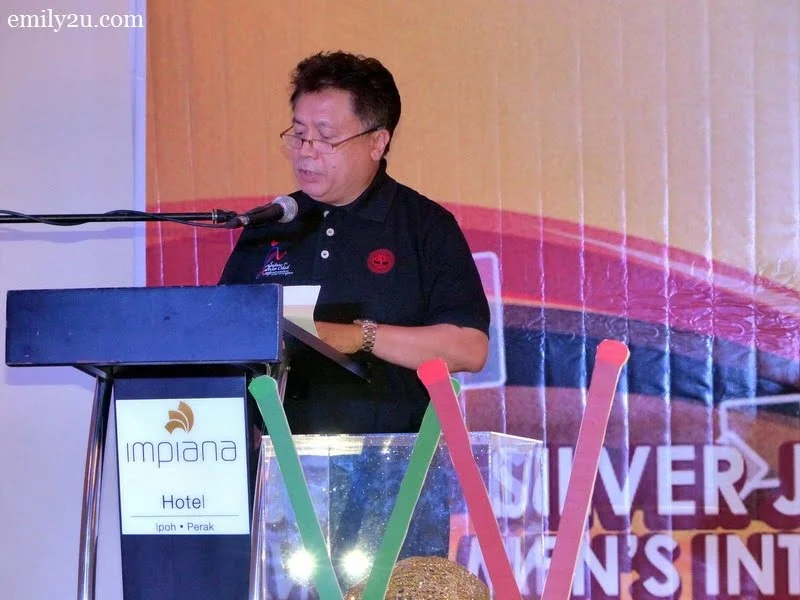 3. Chairman and President of Perak Hockey Association  Y. Bhg. Dato' Haji Abd Rahim bin Md. Ariff in his welcoming speech
