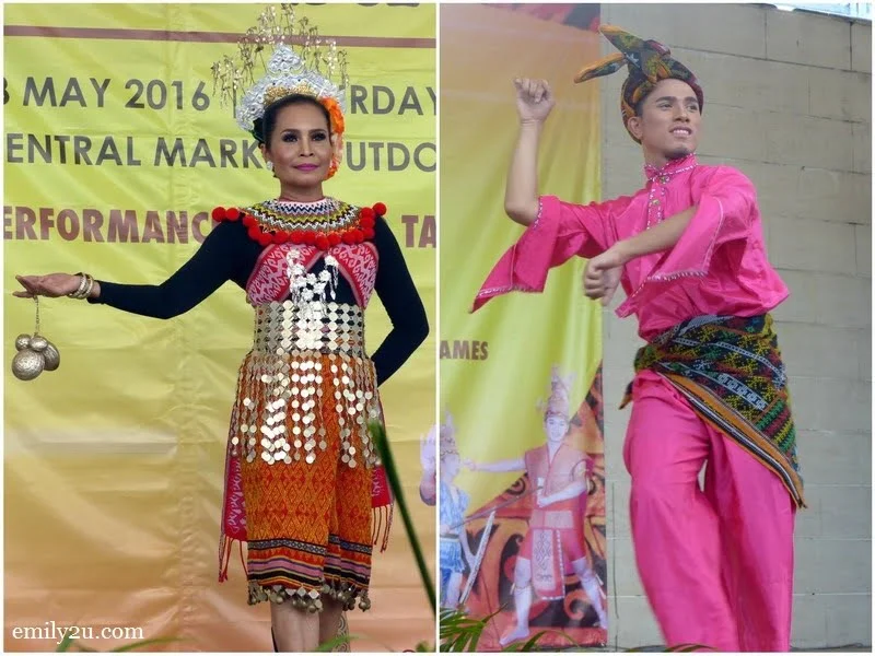 2. Iban (female) with silver head dress (L) & Bajau (Sabah)