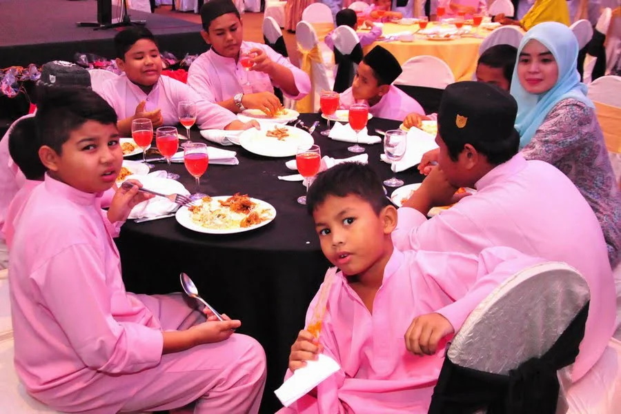 3. some of the kids enjoying their meal