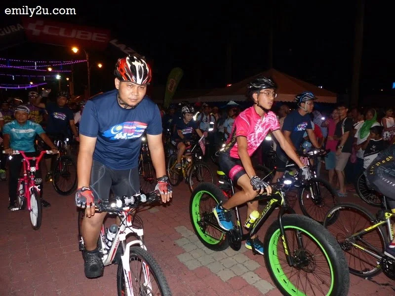 8. and the cyclists begin their ride