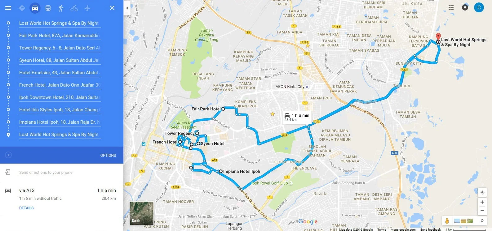 4. route (copyright: Google)