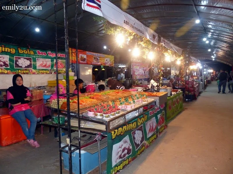 11. one of the rows of stalls