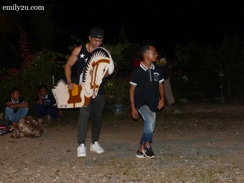 11. my friend Fauzi Mohamad learns the steps to Kuda Kepang