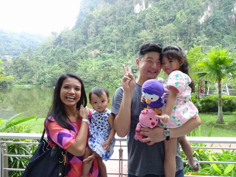 2. a family photo at the back of Lobby B