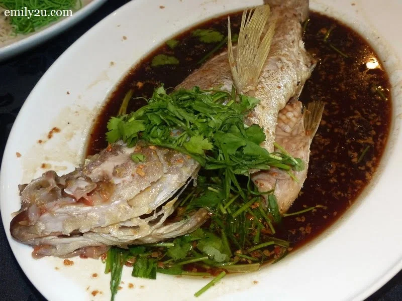 Steamed White Pomfret in Superior Soy Sauce