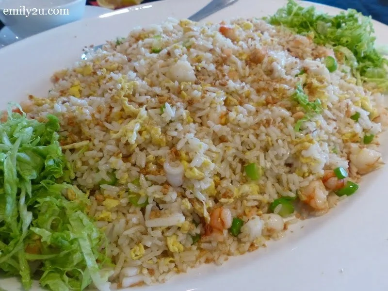 Seafood Fried Rice wrapped in Lotus Leaf