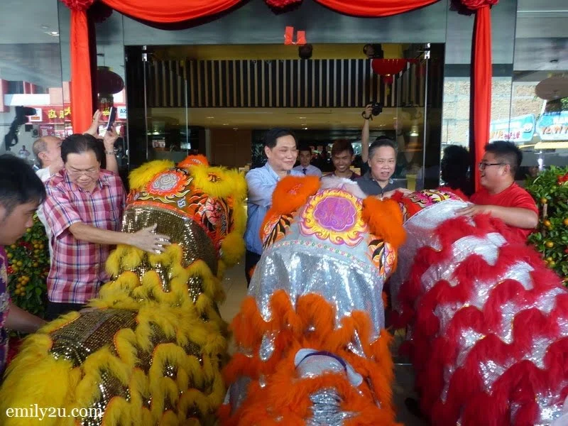 12. pet the lion from head to tail for good fortune