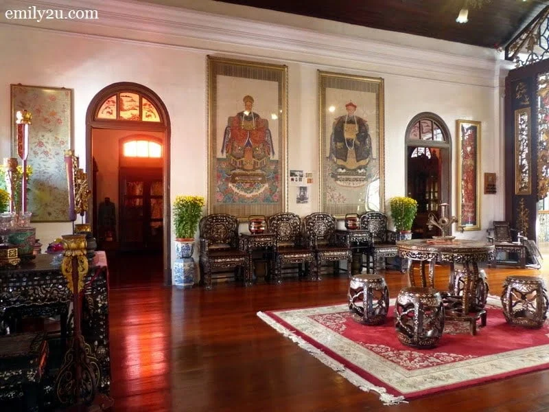15. the room where the portraits of Kapitan Cina Chung Keng Kwee and his wife (original owners of the mansion) are hung on the wall