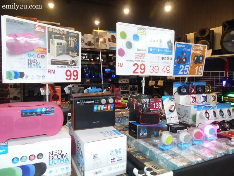 2. speakers in all shapes, sizes and colours offered by Redcom