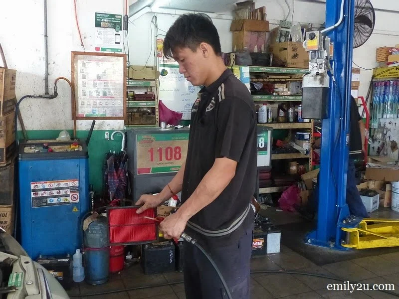 10. clean the air filter