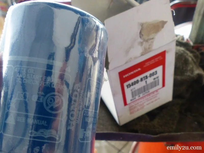 6. new Honda oil filter
