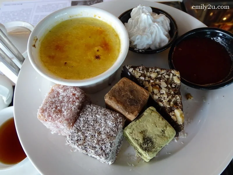 10. a close up of the miniature desserts