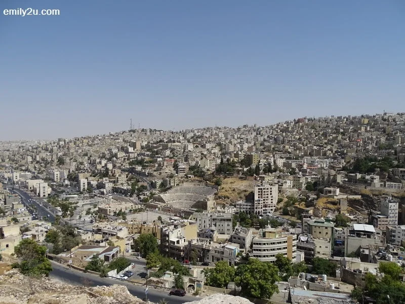 5. a view of Amman's Roman Theatre, a famous landmark in the Jordanian capital