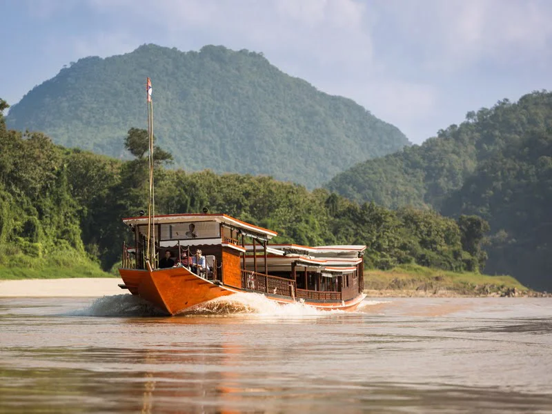Luang Say Boat, Pak Ou 3 travelling along the Mekong River between Luang Prabang to Huay Xai or from Huay Xai to Luang Prabang, Laos