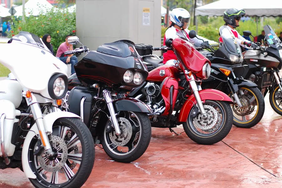 9. bikes on display