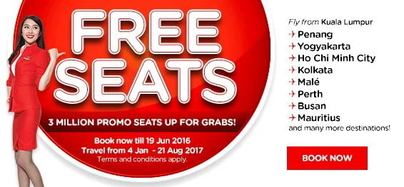  AirAsia free seat promo
